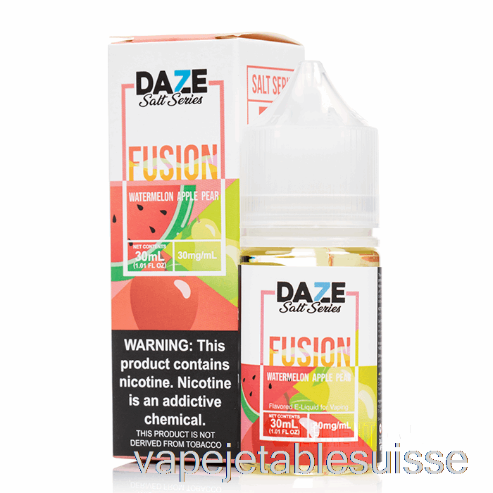Vape Suisse Pastèque Pomme Poire - 7 Sels Daze - 30ml 50mg